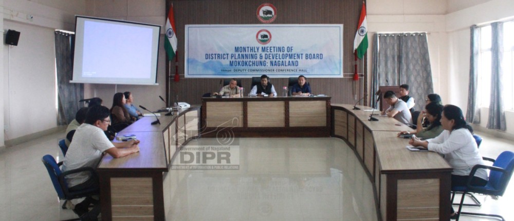 DC Mokokchung along with other officials during the DPDB meeting held at the DC’s Conference Hall in Mokokchung on August 27. (DIPR Photo)